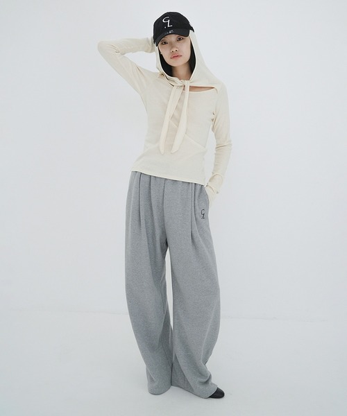 BOW TIE HOODED CUT TOPS（ニット/セーター）｜CLANE（クラネ）の