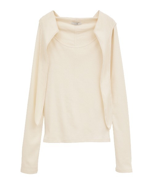 セール】BOW TIE HOODED CUT TOPS（ニット/セーター）｜CLANE（クラネ