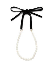 EDIT COLOGNE | ベロアリボンパールネックレス(ネックレス)