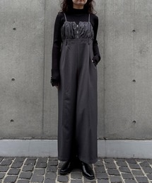 &g'aime | 【&ｇ'aime 】ギャザー切替オールインワン　Gathered Switch All-in-One(サロペット/オーバーオール)