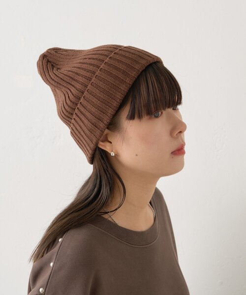 WHIMSIC（ウィムジック）の「【UNISEX】リブニットキャップ（ハット・レディース・グレー/ブラック/ブラウン/レッド・FREE）」の16枚目の写真