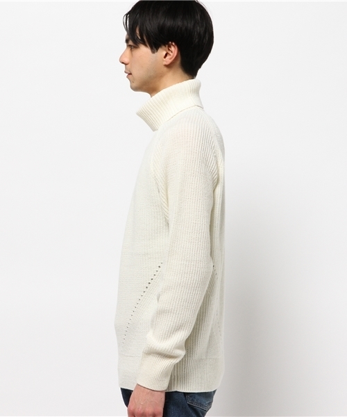OUTLET（アウトレット）の「【CIAOPANIC TYPY】ウォッシャブルウールアゼタートル（ニット/セーター・メンズ・ネイビー/グリーン/ホワイト/グレー・MEDIUM/LARGE/SMALL）」の5枚目の写真