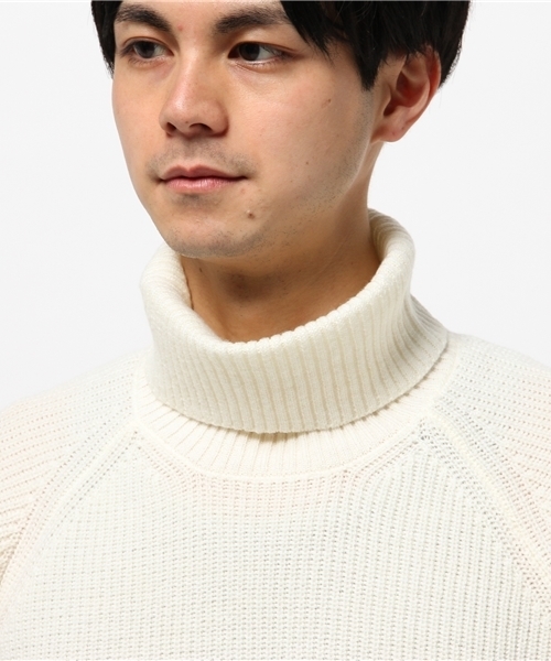 OUTLET（アウトレット）の「【CIAOPANIC TYPY】ウォッシャブルウールアゼタートル（ニット/セーター・メンズ・ネイビー/グリーン/ホワイト/グレー・MEDIUM/LARGE/SMALL）」の7枚目の写真