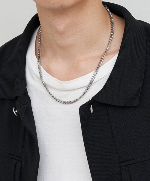 CIAOPANIC（チャオパニック）の「アソートシルバーネックレス（ネックレス・メンズ・グレー/チャコールグレー/シルバー/ダークグレー・FREE）」の3枚目の写真