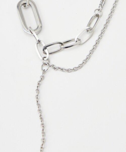 CIAOPANIC（チャオパニック）の「アソートシルバーネックレス（ネックレス・メンズ・グレー/チャコールグレー/シルバー/ダークグレー・FREE）」の6枚目の写真