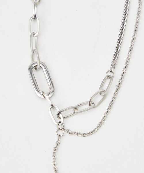 CIAOPANIC（チャオパニック）の「アソートシルバーネックレス（ネックレス・メンズ・グレー/チャコールグレー/シルバー/ダークグレー・FREE）」の7枚目の写真