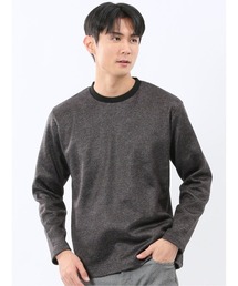 TAKA-Q（タカキュー）の「＊【裏起毛】タカキュー ツイル クルーネック長袖Tシャツ（Tシャツ/カットソー）」