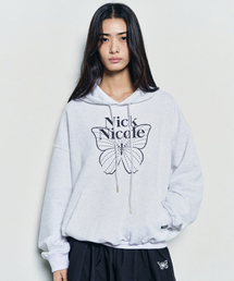 BUTTERFLY SIGNATURE HOODIE_MELANGE BLACK