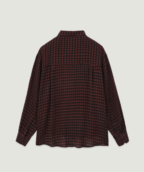 LMOOD（エルムード）の「エスメラルダ コットンビスコースチェックシャツ レッド（シャツ/ブラウス・レディース・その他・FREE）」の4枚目の写真