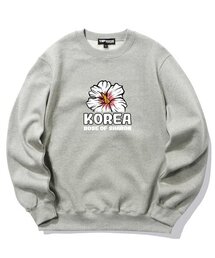 MUGUNGHWA LOGO クルーネック - グレー