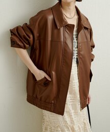 Omekashi | フェイクレザーブルゾン(ブルゾン)