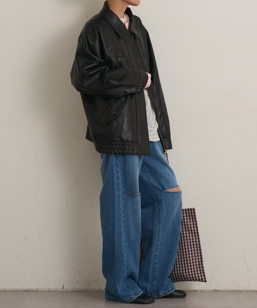 Omekashi（オメカシ）の「フェイクレザーブルゾン（ブルゾン）」 - WEAR