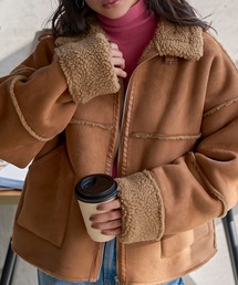 KOBE LETTUCE（コウベレタス）の「ムートンボアライダースコート（ムートンコート）」