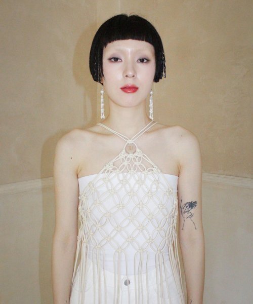 RUBATI(ルバティ)の「マクラメホルターネックドレス_クリーム(ワンピース・レディース・その他・ONE SIZE)」の5枚目の写真