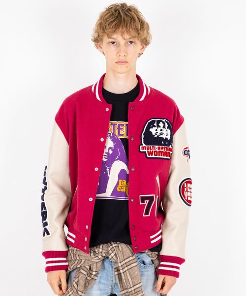 HYSTERIC GLAMOUR（ヒステリックグラマー）の「SPEAK NO EVILワッペン スタジャン（スタジャン・メンズ・ピンク/ブラック/ブルー・LARGE/MEDIUM/X-LARGE/SMALL）」の7枚目の写真