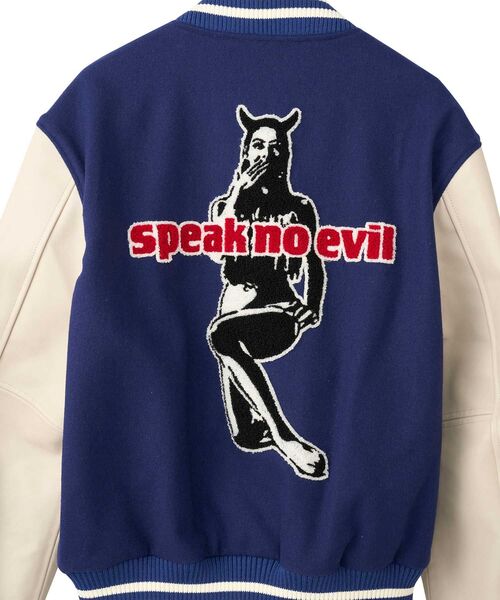 HYSTERIC GLAMOUR（ヒステリックグラマー）の「SPEAK NO EVILワッペン スタジャン（スタジャン・メンズ・ピンク/ブラック/ブルー・LARGE/MEDIUM/X-LARGE/SMALL）」の13枚目の写真