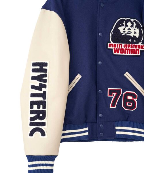 HYSTERIC GLAMOUR（ヒステリックグラマー）の「SPEAK NO EVILワッペン スタジャン（スタジャン・メンズ・ピンク/ブラック/ブルー・LARGE/MEDIUM/X-LARGE/SMALL）」の14枚目の写真