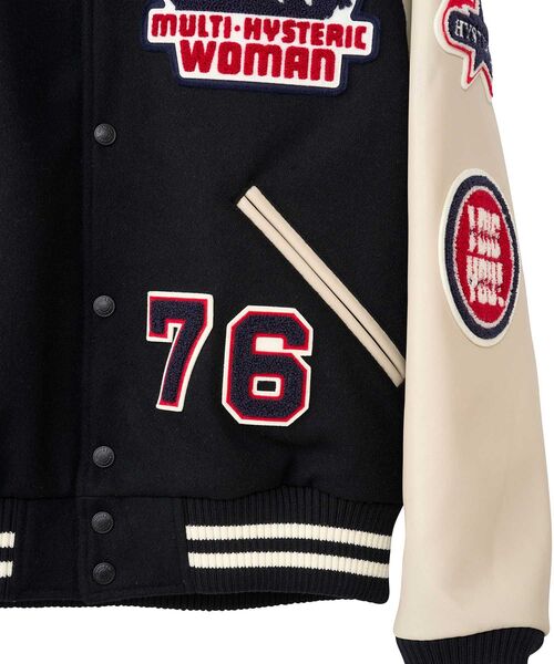 HYSTERIC GLAMOUR（ヒステリックグラマー）の「SPEAK NO EVILワッペン スタジャン（スタジャン・メンズ・ピンク/ブラック/ブルー・LARGE/MEDIUM/X-LARGE/SMALL）」の18枚目の写真