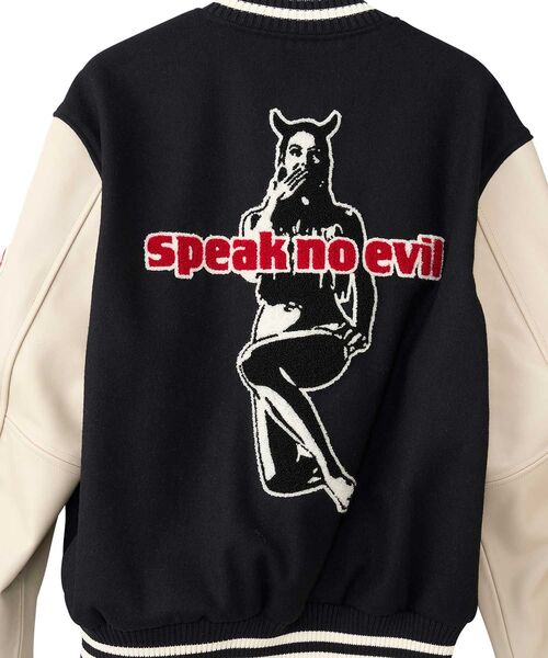 HYSTERIC GLAMOUR（ヒステリックグラマー）の「SPEAK NO EVILワッペン スタジャン（スタジャン・メンズ・ピンク/ブラック/ブルー・LARGE/MEDIUM/X-LARGE/SMALL）」の19枚目の写真