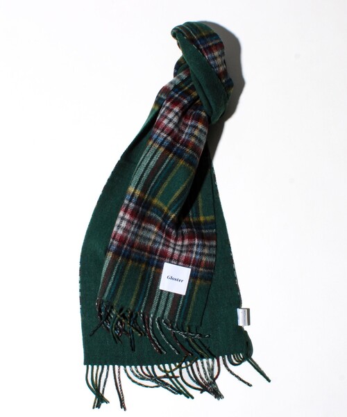 GLOSTER（グロスター）の「【カシミヤブレンド】ウールリバーシブルチェックマフラー（マフラー・メンズ・レッド系その他/ブルー系その他/グリーン系その他/ブルー系その他6/グレー系その他/ブルー系その他7/ブラック系その他/ブルー系その他5・FREE）」の4枚目の写真