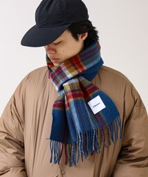 GLOSTER | 【カシミヤブレンド】ウールリバーシブルチェックマフラー(マフラー)