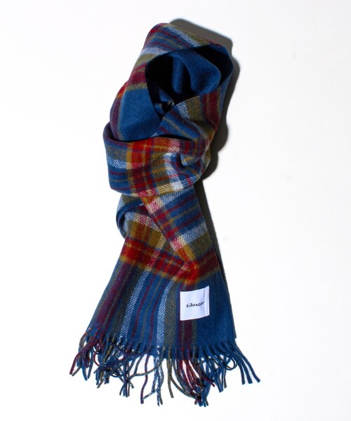 GLOSTER（グロスター）の「【カシミヤブレンド】ウールリバーシブルチェックマフラー（マフラー・メンズ・レッド系その他/ブルー系その他/グリーン系その他/ブルー系その他6/グレー系その他/ブルー系その他7/ブラック系その他/ブルー系その他5・FREE）」の10枚目の写真