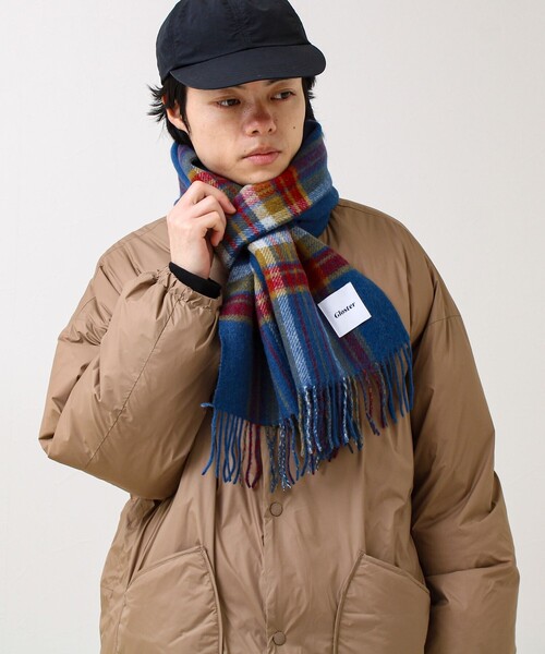 GLOSTER（グロスター）の「【カシミヤブレンド】ウールリバーシブルチェックマフラー（マフラー・メンズ・レッド系その他/ブルー系その他/グリーン系その他/ブルー系その他6/グレー系その他/ブルー系その他7/ブラック系その他/ブルー系その他5・FREE）」の22枚目の写真