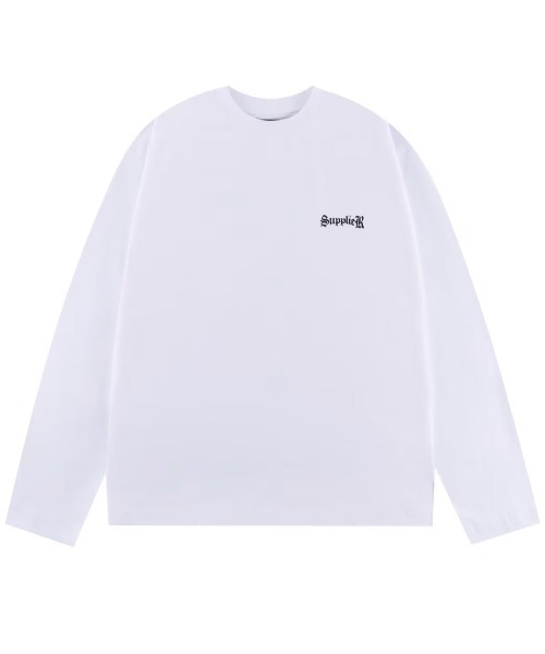 最終値下 STONE  ホワイト 長袖カットソー A'GEM/9 × .kom 『SUPPLIER/サプライヤー』 Various Rhinestone Cross