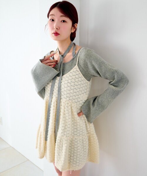 Kastane(カスタネ)の「ファーチュールチュニック(チュニック・レディース・アイボリー/ブラック・FREE)」の17枚目の写真