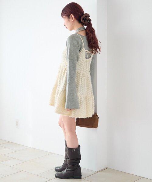 Kastane(カスタネ)の「ファーチュールチュニック(チュニック・レディース・アイボリー/ブラック・FREE)」の11枚目の写真