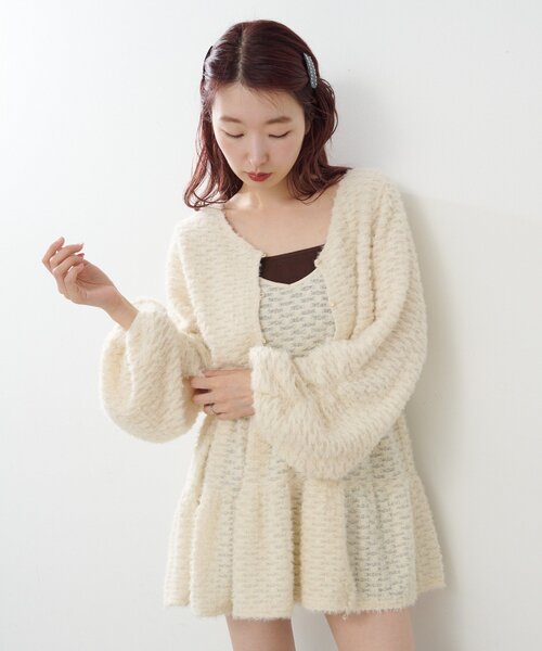 Kastane(カスタネ)の「ファーチュールチュニック(チュニック・レディース・アイボリー/ブラック・FREE)」の16枚目の写真