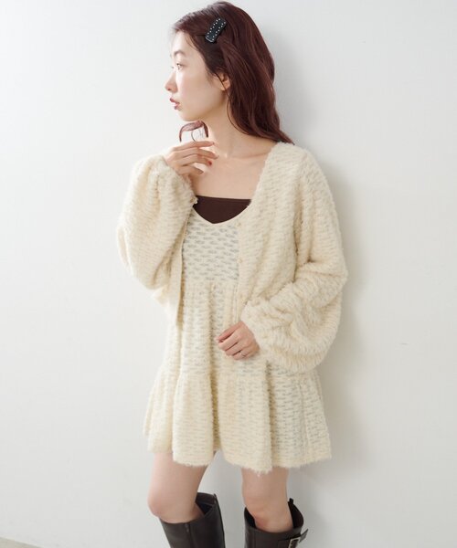 Kastane(カスタネ)の「ファーチュールチュニック(チュニック・レディース・アイボリー/ブラック・FREE)」の18枚目の写真