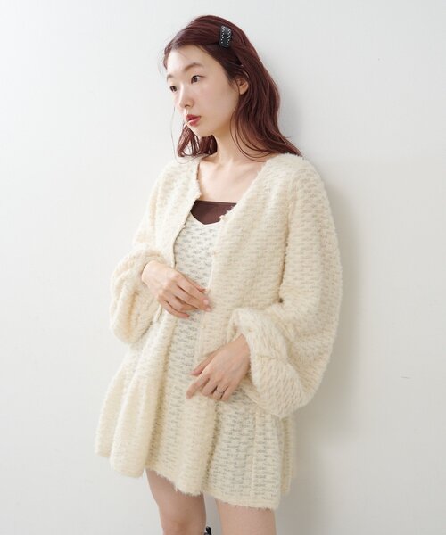 Kastane(カスタネ)の「ファーチュールチュニック(チュニック・レディース・アイボリー/ブラック・FREE)」の19枚目の写真