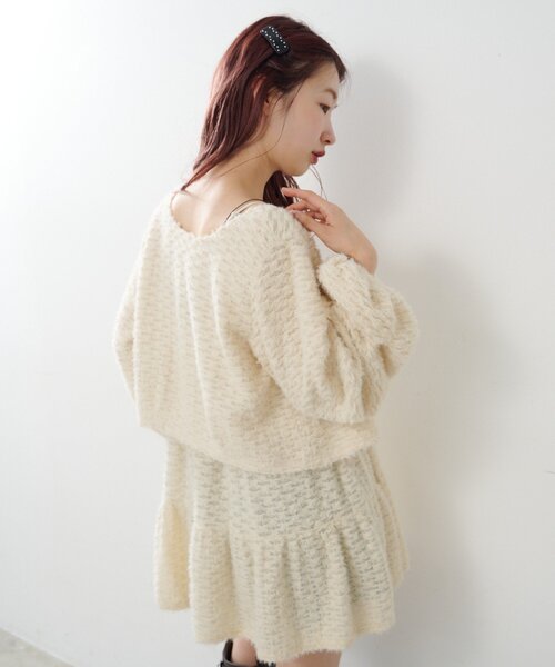 Kastane(カスタネ)の「ファーチュールチュニック(チュニック・レディース・アイボリー/ブラック・FREE)」の20枚目の写真