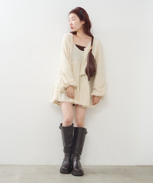 Kastane(カスタネ)の「ファーチュールチュニック(チュニック・レディース・アイボリー/ブラック・FREE)」の22枚目の写真