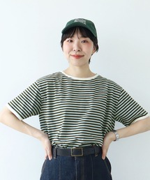 PAR ICI | ボーダー配色バインダー 半袖Tシャツ【SEASON COLOR】(Tシャツ/カットソー)