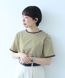 ボーダー配色バインダー 半袖Tシャツ【SEASON COLOR】