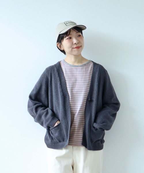 PAR ICI（パーリッシィ）の「ボーダー配色バインダー 半袖Tシャツ【SEASON COLOR】（Tシャツ/カットソー・レディース・ブラック/ダークブラウン/カーキ/マスタード/グリーン系その他/イエロー/ピンク系その他/アイボリー/ブルー系その他・FREE）」の18枚目の写真