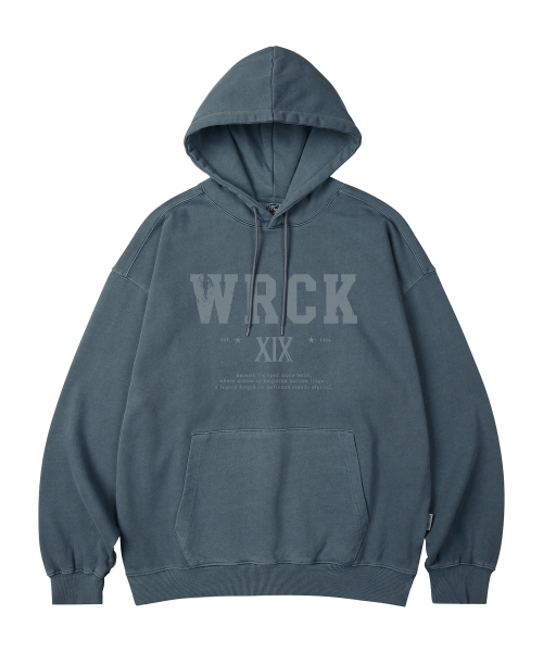 WILDROCK(ワイルドロック)の「WRCK VINTAGE ピグメントオーバーサイズフードパーカー_5 COL(パーカー・メンズ・ダークカーキ/ライトグレー/ピンク/ブルー/チャコール・SMALL/MEDIUM/LARGE)」の6枚目の写真