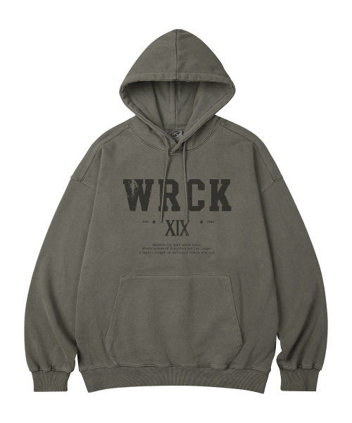 WILDROCK(ワイルドロック)の「WRCK VINTAGE ピグメントオーバーサイズフードパーカー_5 COL(パーカー・メンズ・ダークカーキ/ライトグレー/ピンク/ブルー/チャコール・SMALL/MEDIUM/LARGE)」の7枚目の写真