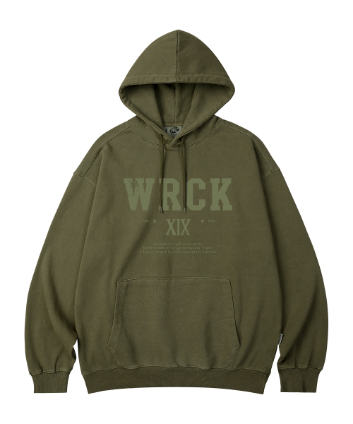 WILDROCK(ワイルドロック)の「WRCK VINTAGE ピグメントオーバーサイズフードパーカー_5 COL(パーカー・メンズ・ダークカーキ/ライトグレー/ピンク/ブルー/チャコール・SMALL/MEDIUM/LARGE)」の9枚目の写真