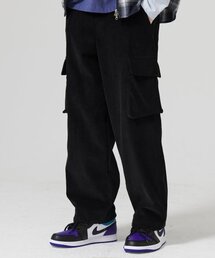 GOSTREET（ゴーストリート）の「Semi-wide corduroy cargo pants black（その他パンツ）」