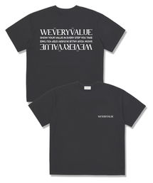 WEVERYVALUE（ウィベリべリュー）の「V-point overfit short-sleeved t-shirt, dark gray（Tシャツ/カットソー）」