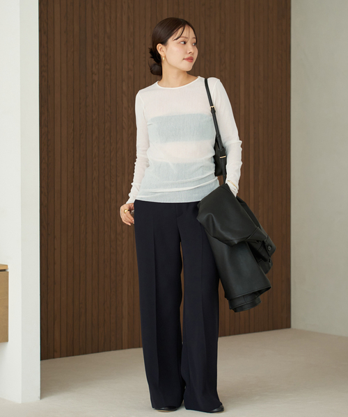 plage（プラージュ）の「《追加》Mesh Sheer ロンT 5（Tシャツ/カットソー・レディース・ベージュ系その他/ホワイト/ブラック系その他・FREE）」の11枚目の写真