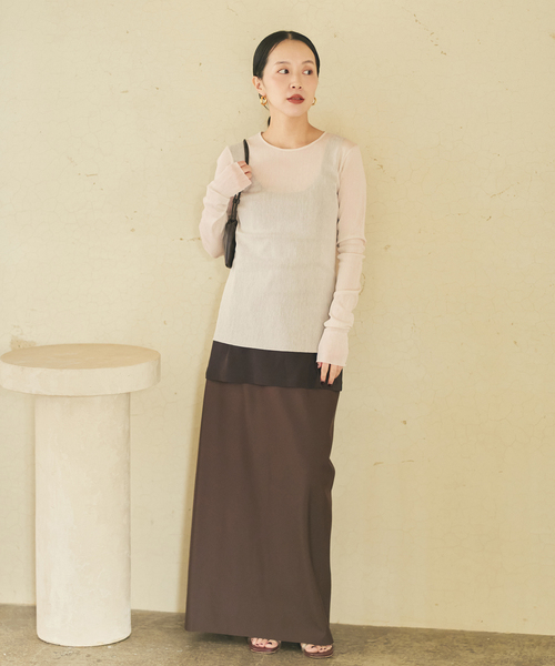 plage（プラージュ）の「《追加》Mesh Sheer ロンT 5（Tシャツ/カットソー・レディース・ベージュ系その他/ホワイト/ブラック系その他・FREE）」の22枚目の写真