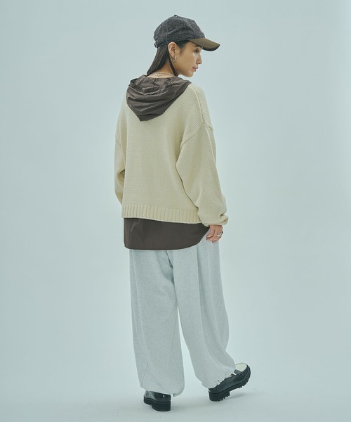 セール】MESSAGE LOGO JACQUARD KNIT（ニット/セーター）｜ROSE BUD