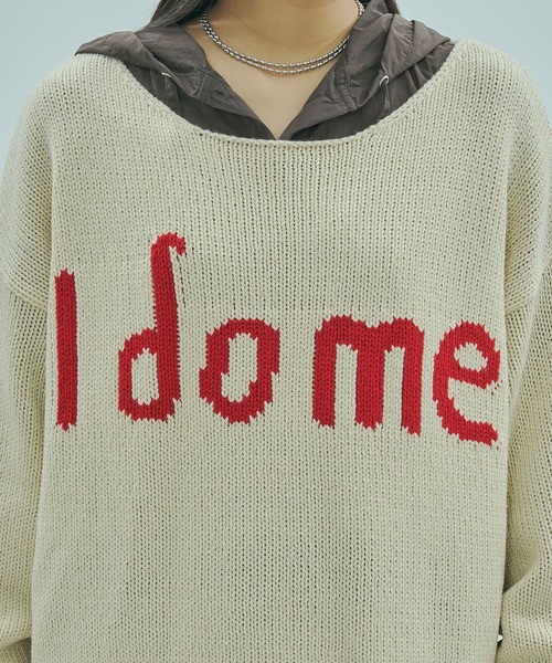 ROSE BUD(ローズバッド)の「MESSAGE LOGO JACQUARD KNIT(ニット/セーター・レディース・ブラウン/オフホワイト・ONE SIZE)」の10枚目の写真