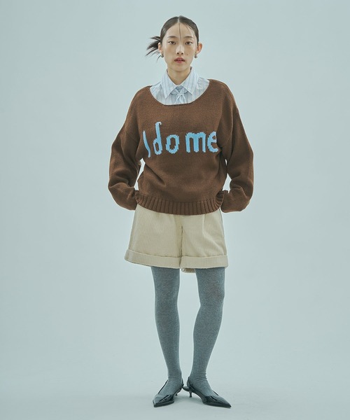 セール】MESSAGE LOGO JACQUARD KNIT（ニット/セーター）｜ROSE BUD