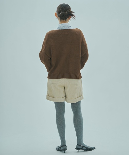 ROSE BUD(ローズバッド)の「MESSAGE LOGO JACQUARD KNIT(ニット/セーター・レディース・ブラウン/オフホワイト・ONE SIZE)」の16枚目の写真