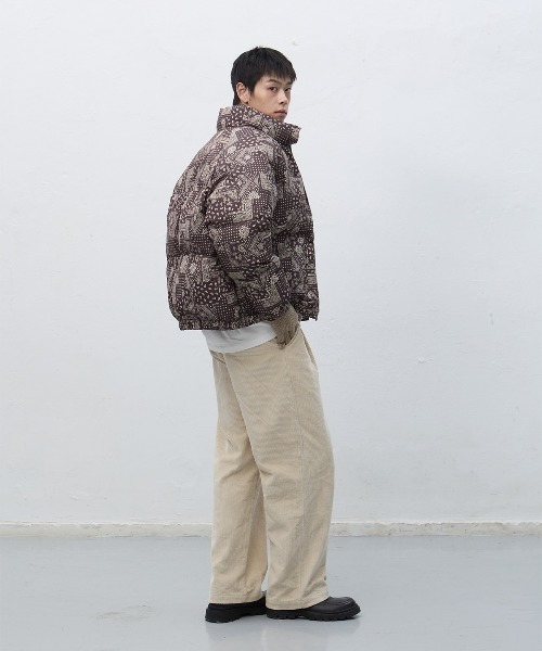 GENERAL IDEA(ジェネラルアイデア)の「air mix paisley puffer エアミックスペイズリー中綿ジャケット(ブルゾン・レディース・カーキ/ブラック/ダークブラウン・L/M/S)」の13枚目の写真